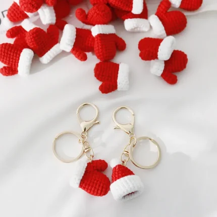 Christmas Keychain Creative Woolen Keychain Cute Christmas Accessories Christmas Gifts Wholesale Sweet And Cute Keychain YA019